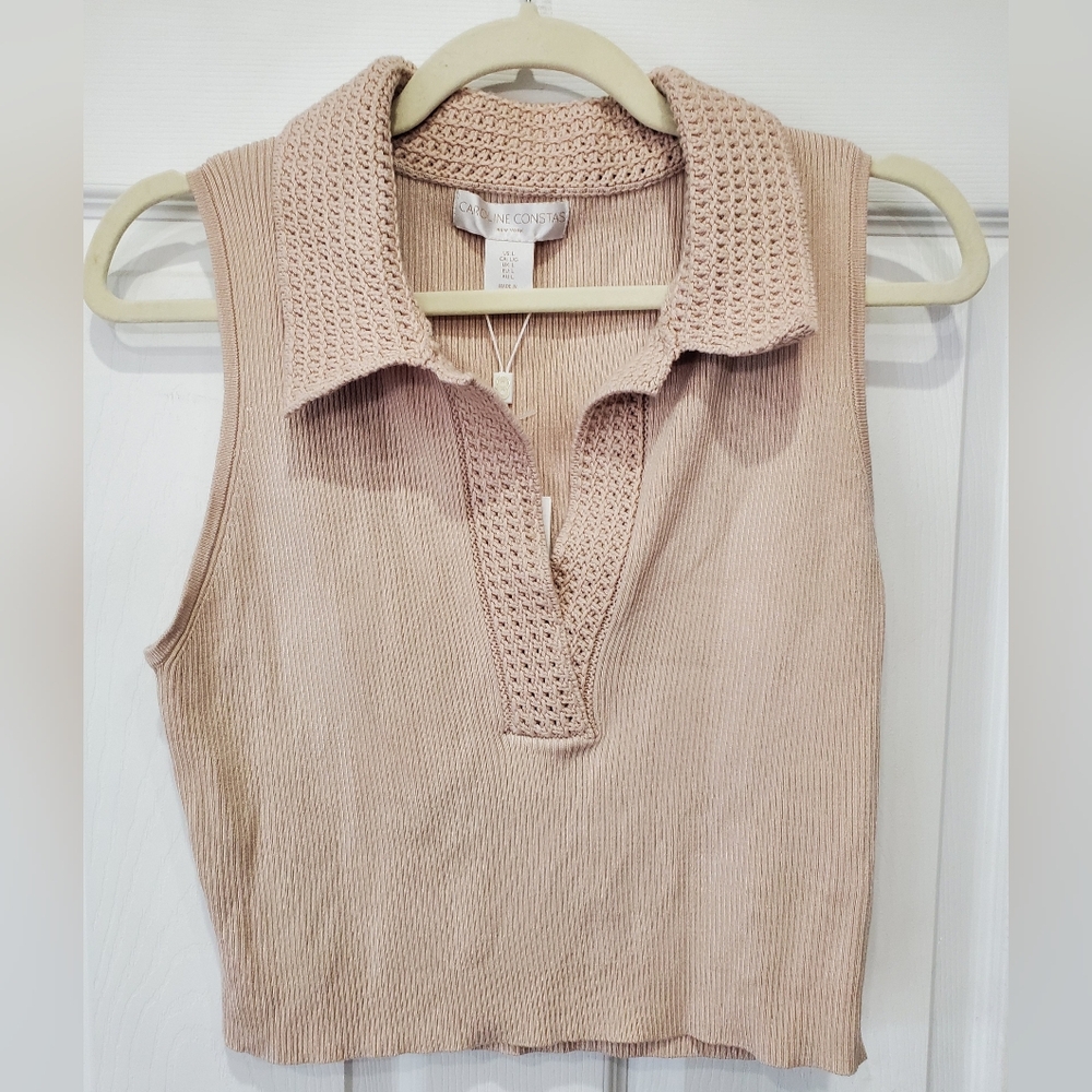 Caroline Constas NWT Cropped Sleeveless Top Size Large